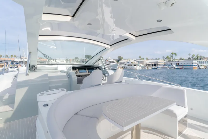 Slide: The Image of Luxurious 2017 Custom 60 yacht interior with sleek design and waterfront view. - 18