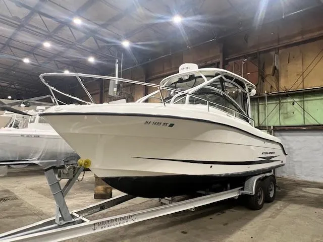 Slide: The Image of 2005 Hydra-Sports 2500 VX boat on trailer in indoor storage facility. - 3