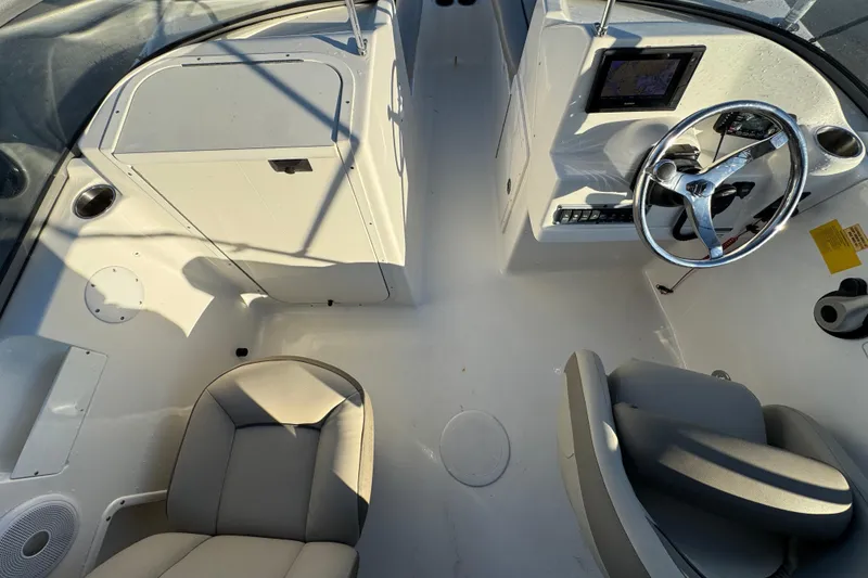 Slide: The Image of Interior view of a 2021 Key West 203 DFS boat. - 19