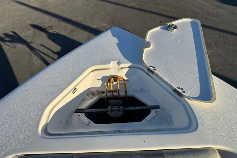 Slide: The Image of Anchor compartment of a 2021 Key West 203 DFS boat. - 38
