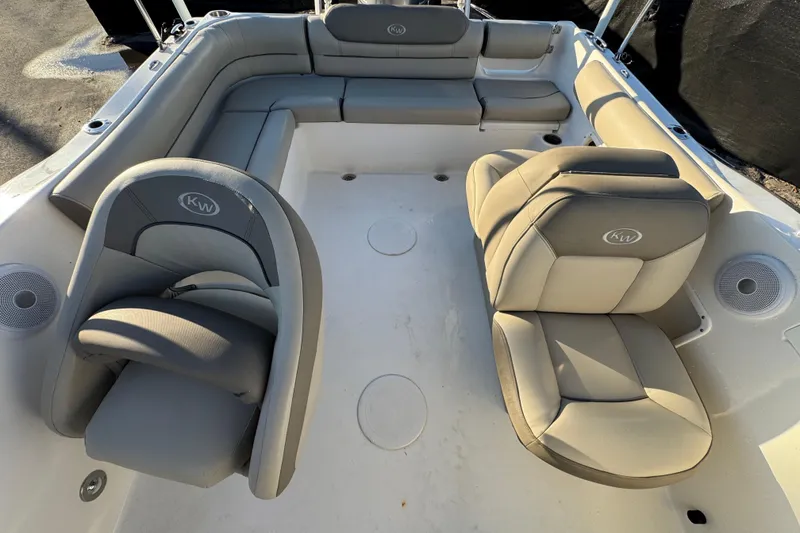 Slide: The Image of Interior of 2021 Key West 203 DFS boat with comfortable seating. - 44