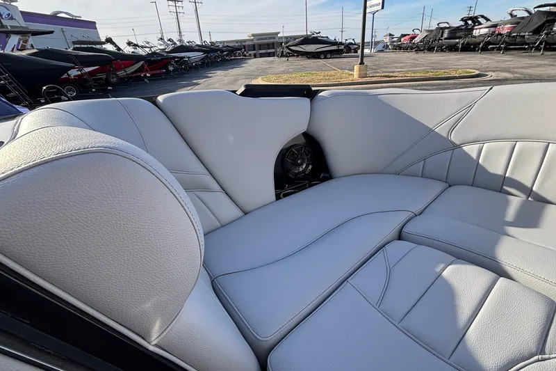 Slide: The Image of Luxurious interior of 2026 MB B52 23 Classic boat with plush seating. - 29