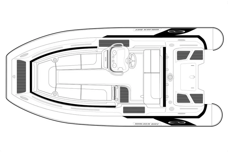 Slide: The Image of Manufacturer Provided Image: Top view of 2018 Walker Bay Generation 525 DLX boat layout. - 17