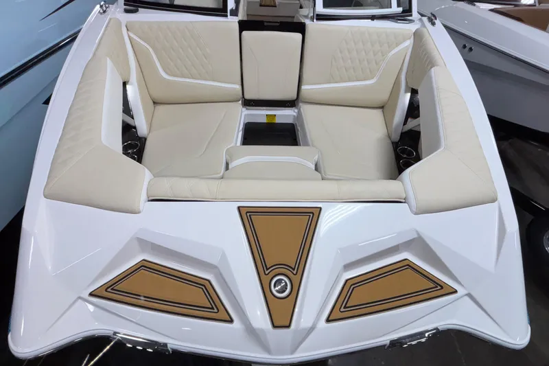 Slide: The Image of 2026 Tigé 22RZX boat interior with beige seating and stylish design. - 46