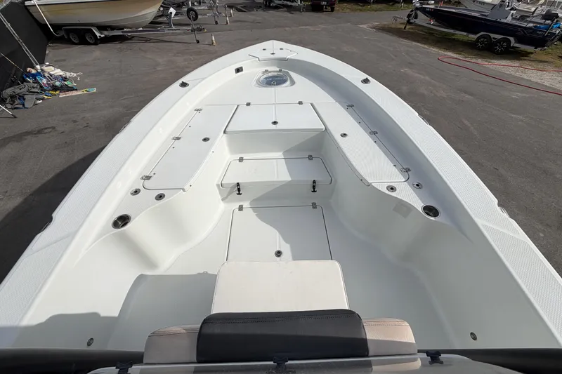 Slide: The Image of 2018 Blue Wave 2800 Pure Hybrid boat interior ceiling with speakers and controls. - 36