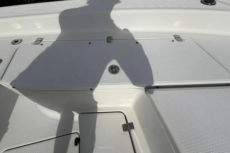 Slide: The Image of 2018 Blue Wave 2800 Pure Hybrid boat storage compartment with wiring and equipment. - 39