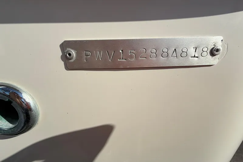 Slide: The Image of 2018 Blue Wave 2800 Pure Hybrid boat identification plate with serial number. - 83