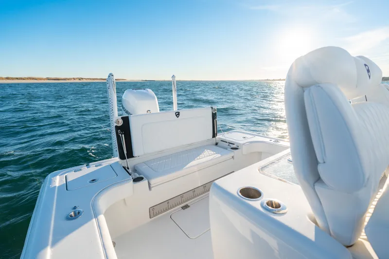 Slide: The Image of 2020 BARKER 26 boat interior with ocean view and sunny sky. - 30