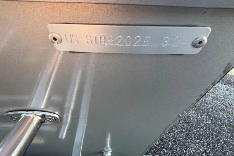 Slide: The Image of 2024 Starweld Fusion Pro 16 SC hull identification number plate, close-up view. - 14
