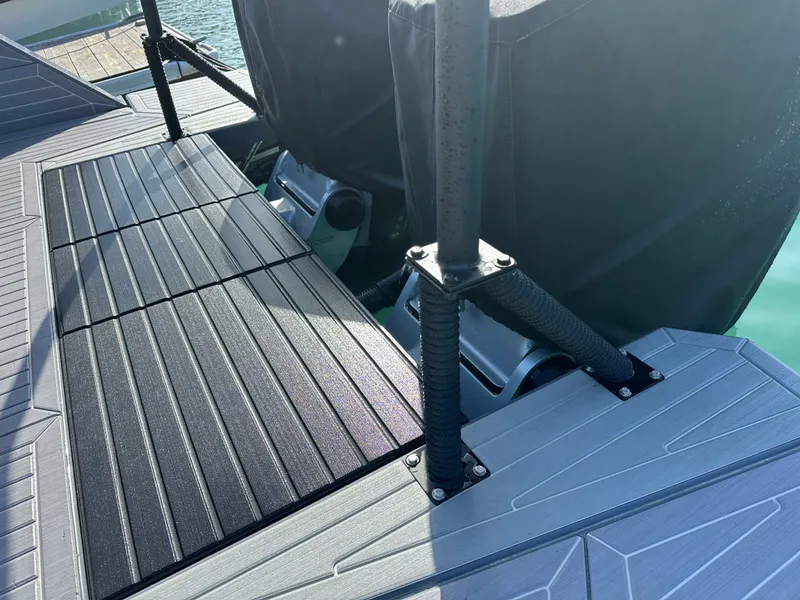 Slide: The Image of Deck of 2023 Cruisers Yachts 42 GLS with cover. - 43