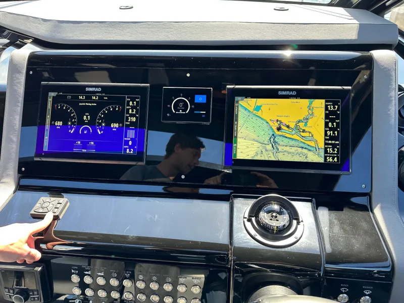 Slide: The Image of dual Simrad displays at dash - 51
