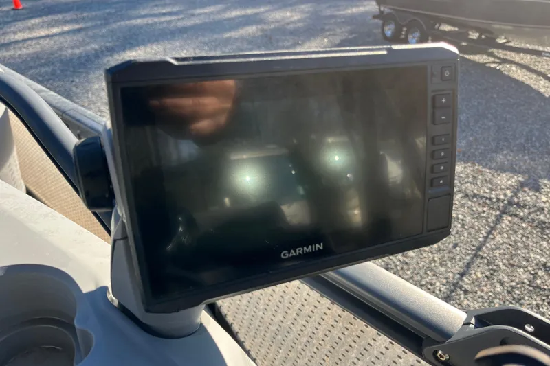 Slide: The Image of Garmin display on 2023 Sea-Doo Switch Cruise 21 boat dashboard. - 11