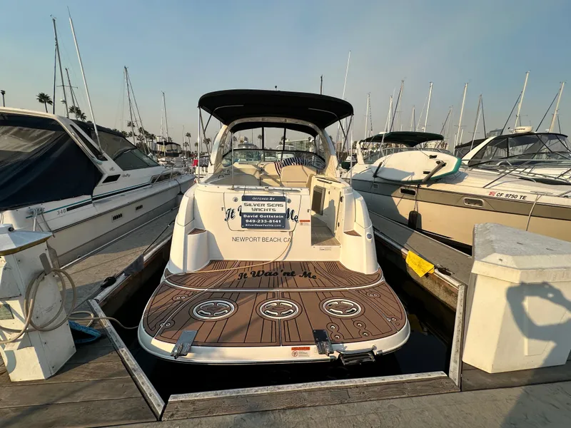 Slide: The Image of 2012 Bayliner 335 Cruiser docked at Newport Beach marina. - 10