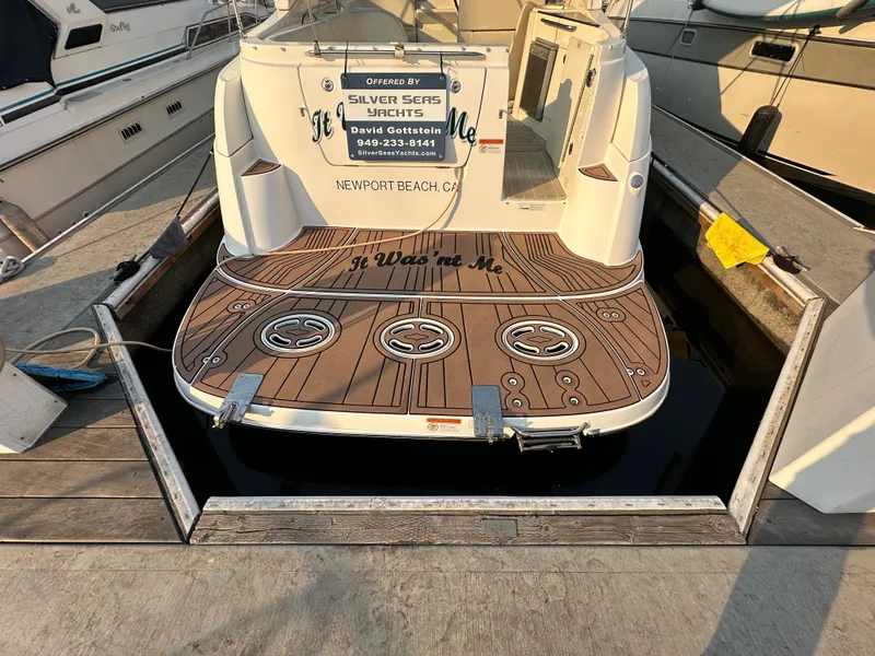 Slide: The Image of 2012 Bayliner 335 Cruiser docked in Newport Beach. - 12