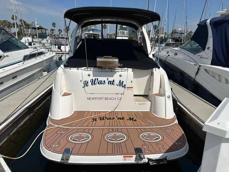 Slide: The Image of 2012 Bayliner 335 Cruiser docked at Newport Beach. - 3