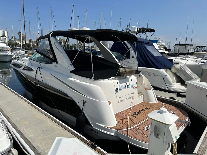Slide: The Image of 2012 Bayliner 335 Cruiser docked at Newport Beach marina. - 4