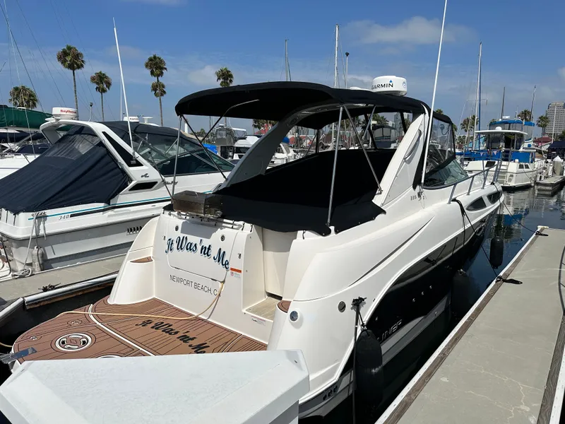 Slide: The Image of 2012 Bayliner 335 Cruiser docked at Newport Beach marina. - 6