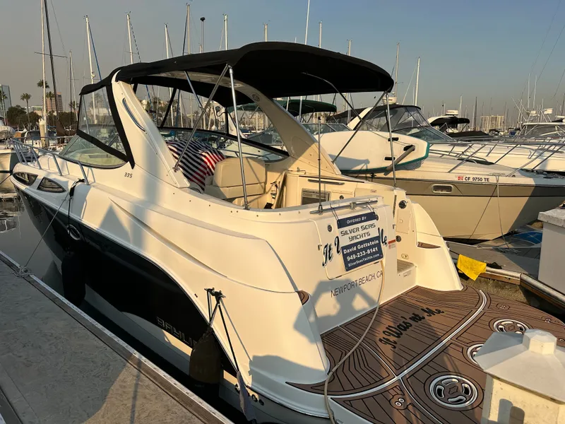 Slide: The Image of 2012 Bayliner 335 Cruiser docked at Newport Beach marina. - 9