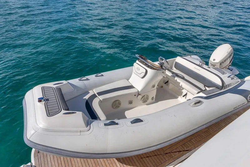 Slide: The Image of Luxury Azimut 95 yacht tender on clear blue water, 2010 model. - 29