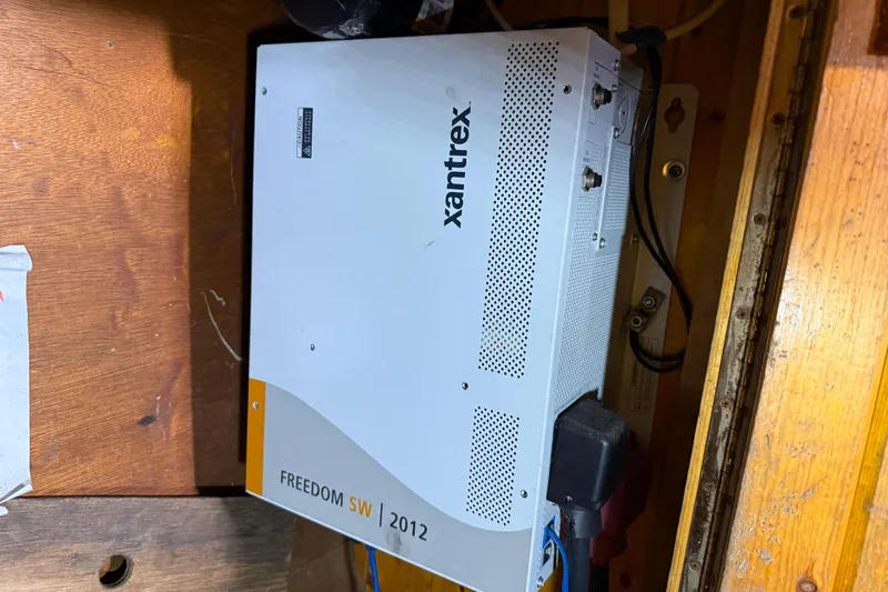 Slide: The Image of Xantrex Freedom SW 2012 inverter installed on a 1992 Treworgy 65 Schooner. - 14