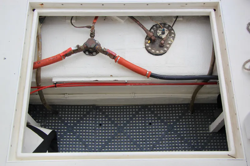 Slide: The Image of Fuel tank, battery compartment and blow deck storage. - 58