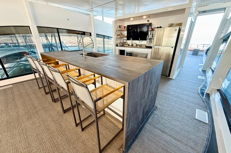 Slide: The Image of Luxurious kitchen interior on 2021 BRAVADA YACHTS Atlas V Series 8018, featuring modern design and amenities. - 52