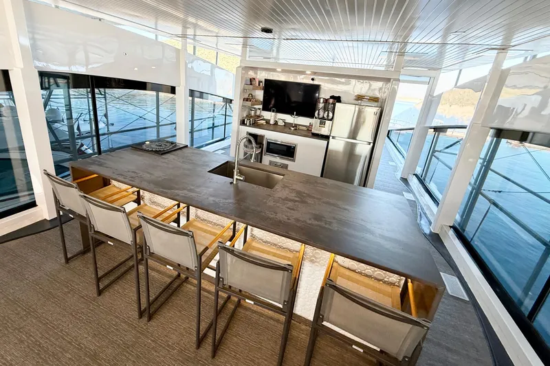 Slide: The Image of Luxurious kitchen interior of 2021 BRAVADA YACHTS Atlas V Series 8018 with modern amenities. - 61
