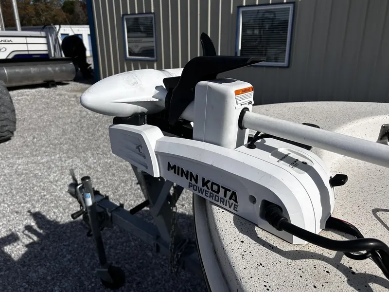 Slide: The Image of Minn Kota PowerDrive on Carolina Skiff JVX18CC, year 2024. - 6