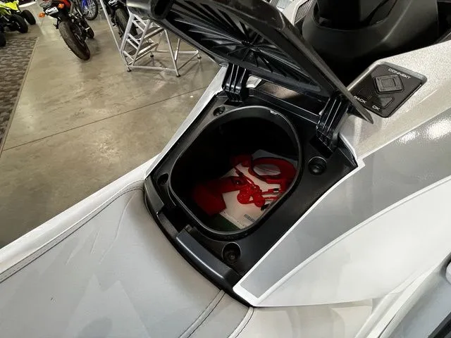 Slide: The Image of 2026 Yamaha WaveRunner GP SVHO with open storage compartment. - 10