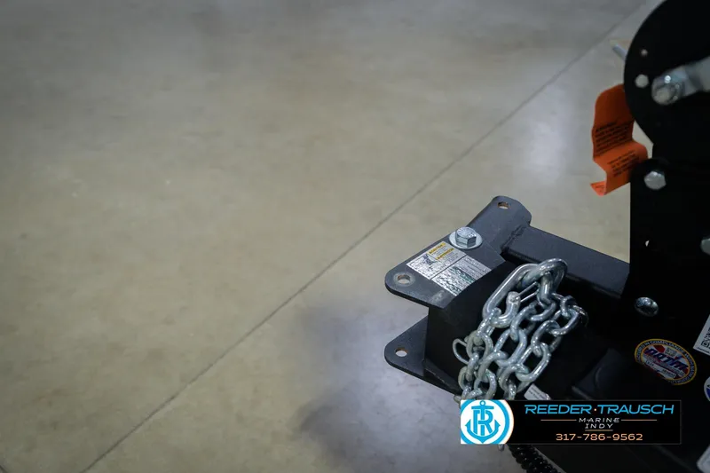 Slide: The Image of Trailer hitch with chain for 2026 Lund 1875 Pro Guide boat. - 59