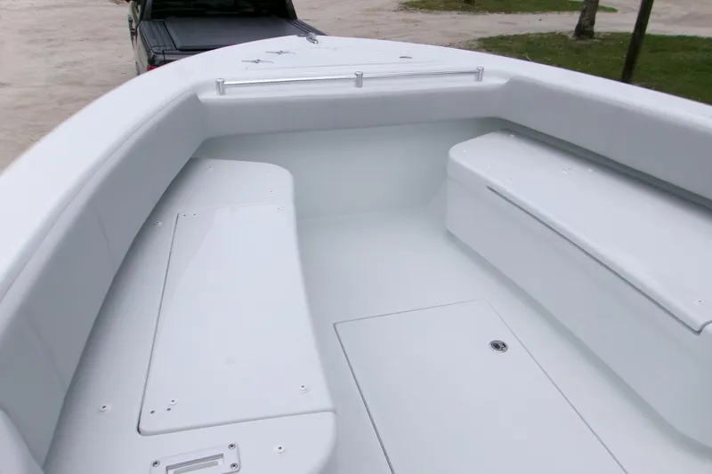 Slide: The Image of 2026 Contender 28 Tournament boat interior with spacious seating and storage. - 7