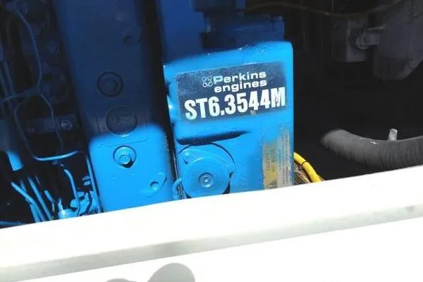 Slide: The Image of Engine compartment of 1985 Pearson 43 Trawler with Perkins ST6.3544M engine. - 70