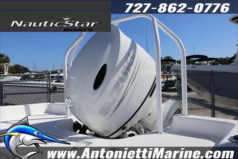 Slide: The Image of 2026 NauticStar 231 Hybrid boat with Suzuki engine at Antonietti Marine. - 8