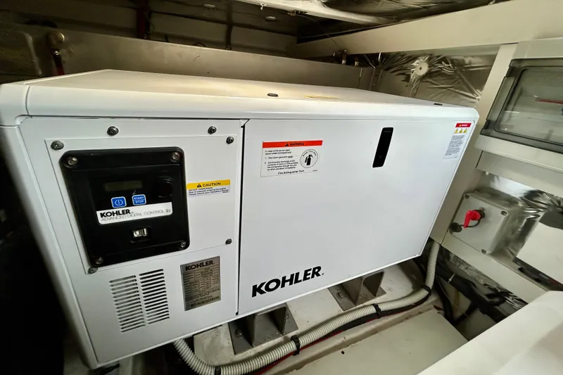 Slide: The Image of Kohler generator in 2023 Pardo Yachts 43 engine room, showcasing advanced digital control. - 51