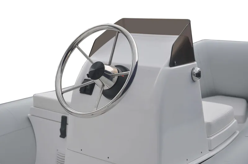 Slide: The Image of Steering console of 2024 AB Inflatables Mares 10 VSX boat. - 2