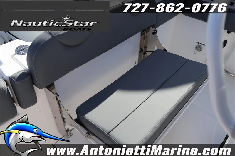 Slide: The Image of 2026 NauticStar 222 Offshore boat seating, featuring sleek design and comfortable upholstery. - 18