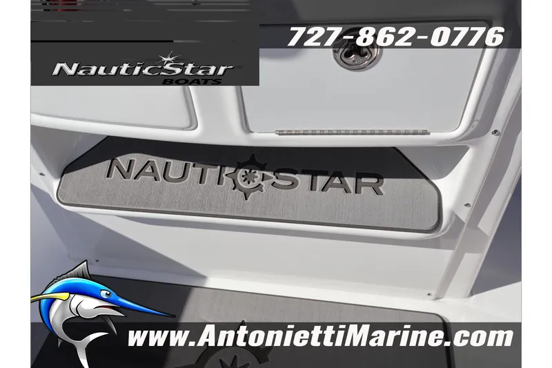 Slide: The Image of 2026 NauticStar 222 Offshore boat branding with contact details and website. - 31