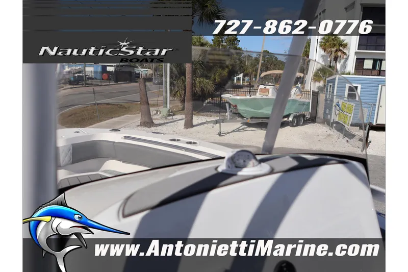 Slide: The Image of 2026 NauticStar 222 Offshore boat at Antonietti Marine dealership, contact 727-862-0776. - 49