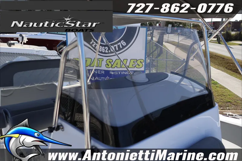 Slide: The Image of 2026 NauticStar 222 Offshore boat displayed at Antonietti Marine sales. - 31