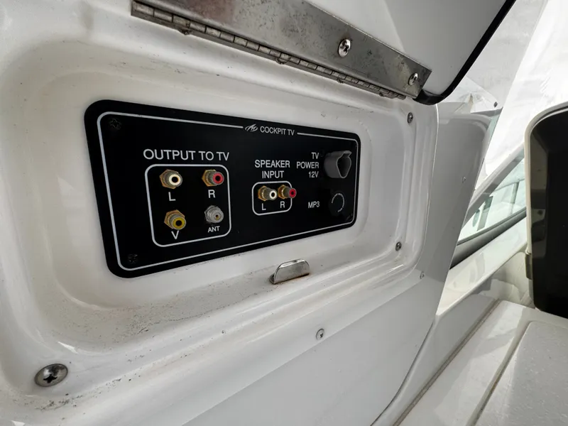 Slide: The Image of Connections in the cockpit of the 2016 Monterey 335 Sport Yacht. - 19