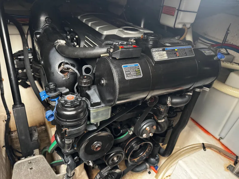 Slide: The Image of Engine compartment of 2016 Monterey 335 Sport Yacht. - 28