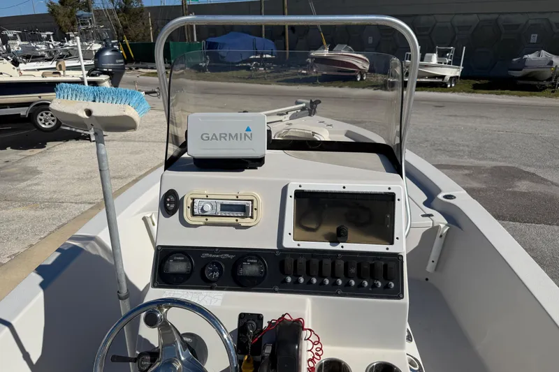 Slide: The Image of 2017 Blazer Bay 2220 Fisherman boat dashboard with Garmin navigation system. - 12