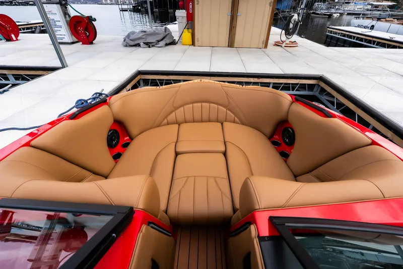 Slide: The Image of Luxurious interior of 2026 MB B52 23 Classic boat at marina dock. - 22