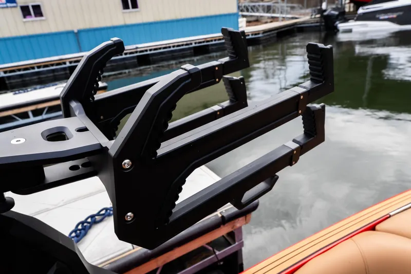 Slide: The Image of Close-up of a 2026 MB B52 23 Classic boat speaker, showcasing sleek design and metallic finish. - 31