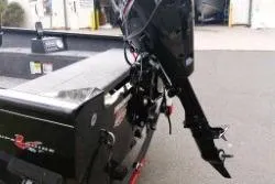 Slide: The Image of 2025 Tracker Super Guide V-16 T boat with outboard motor, rear view. - 5