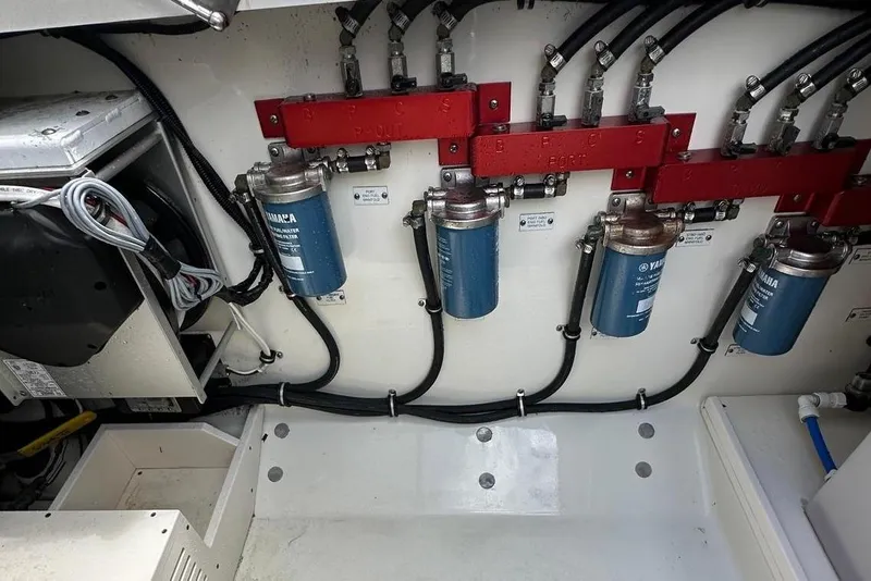 Slide: The Image of Interior view of 2017 Hydra-Sports 4200 Siesta boat engine compartment. - 17