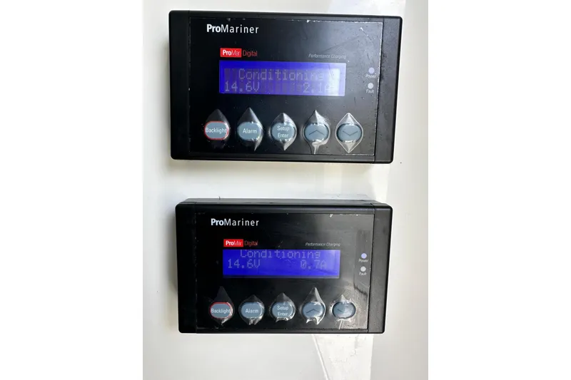 Slide: The Image of ProMariner digital chargers on 2017 Hydra-Sports 4200 Siesta. - 20