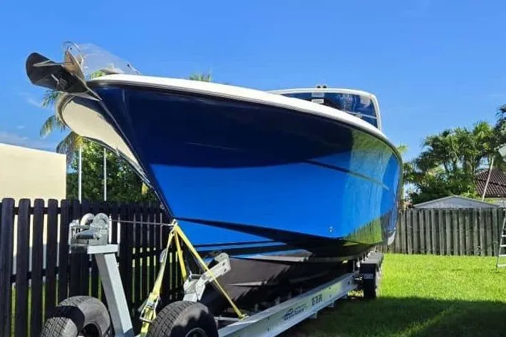 Slide: The Image of 2017 Hydra-Sports 4200 Siesta boat on trailer outdoors. - 31