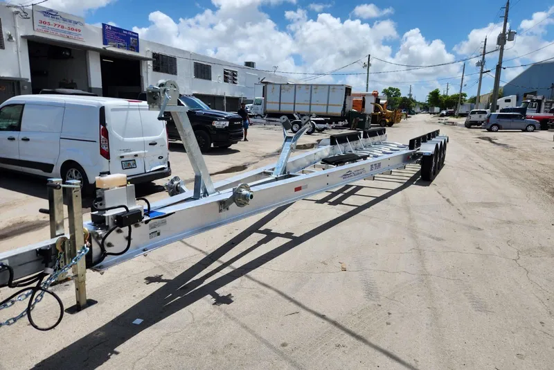 Slide: The Image of Trailer for 2017 Hydra-Sports 4200 Siesta boat in an industrial area. - 72
