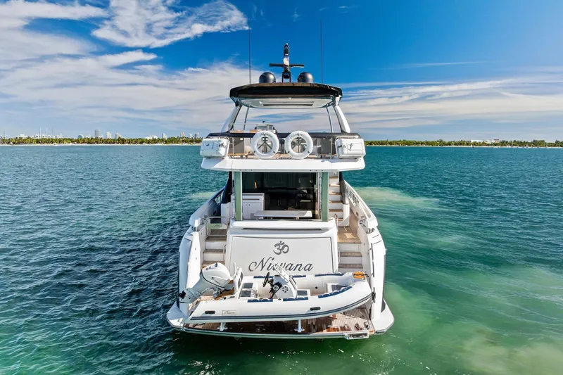 Slide: The Image of Azimut Fly 78 yacht, 2021 model, cruising on clear blue waters under a sunny sky. - 9